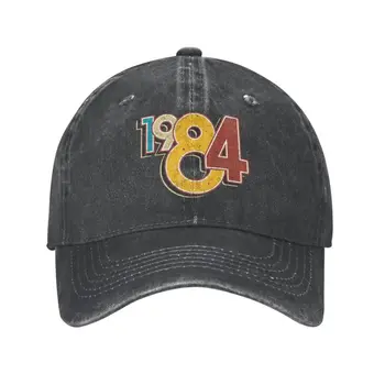 Бейзболна шапка от памук в стил пънк, Реколта 1984 Г., жени, Мъже, Регулируема Ретро дизайн, 39-ти Рожден Ден, на 39 години, Спортна шапка за татко