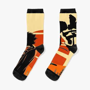 Чорапи Sunset Samurai в стил хип-хоп, мъжки памучни чорапи с герои от анимационни филми, Забавни чорапи man