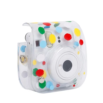 Чанта за фотоапарат непосредствена печат Fujifilm Instax Mini 12 11 Аксесоари за фотоапарат Преносим Прозрачен калъф с пагон